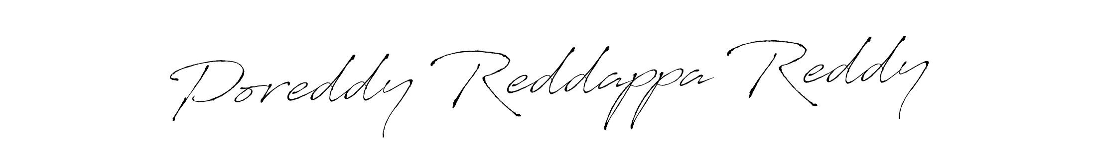 Create a beautiful signature design for name Poreddy Reddappa Reddy. With this signature (Antro_Vectra) fonts, you can make a handwritten signature for free. Poreddy Reddappa Reddy signature style 6 images and pictures png