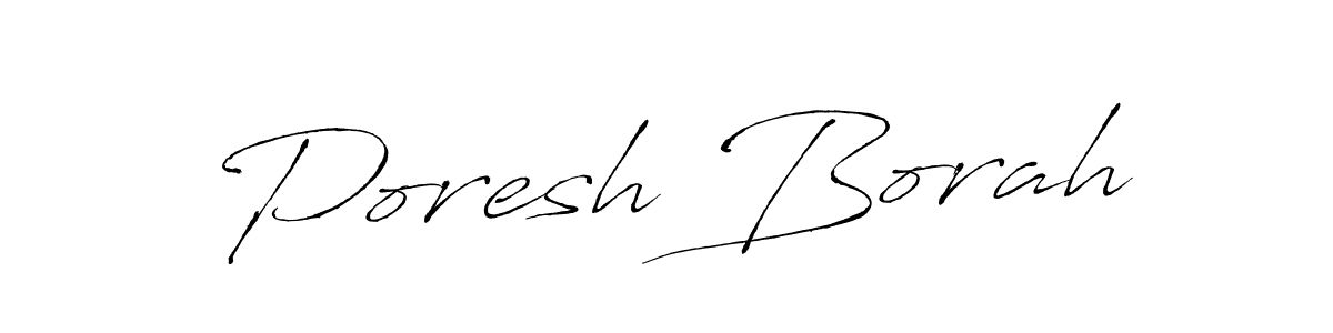 Make a beautiful signature design for name Poresh Borah. With this signature (Antro_Vectra) style, you can create a handwritten signature for free. Poresh Borah signature style 6 images and pictures png