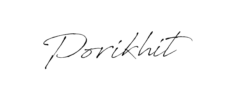 Design your own signature with our free online signature maker. With this signature software, you can create a handwritten (Antro_Vectra) signature for name Porikhit. Porikhit signature style 6 images and pictures png