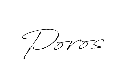 How to make Poros signature? Antro_Vectra is a professional autograph style. Create handwritten signature for Poros name. Poros signature style 6 images and pictures png
