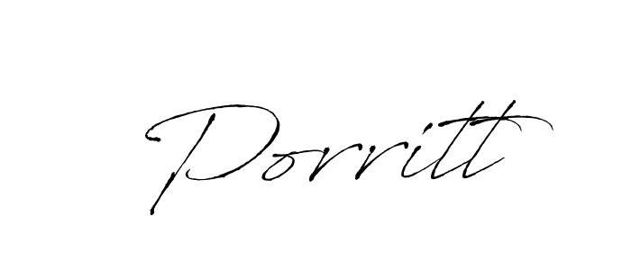 Use a signature maker to create a handwritten signature online. With this signature software, you can design (Antro_Vectra) your own signature for name Porritt. Porritt signature style 6 images and pictures png