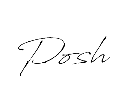 Make a beautiful signature design for name Posh. With this signature (Antro_Vectra) style, you can create a handwritten signature for free. Posh signature style 6 images and pictures png