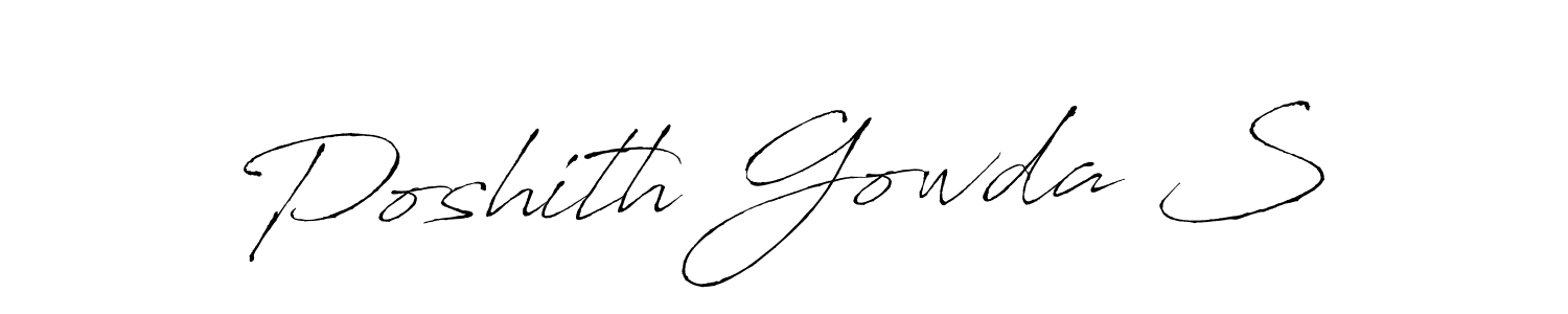 Make a beautiful signature design for name Poshith Gowda S. Use this online signature maker to create a handwritten signature for free. Poshith Gowda S signature style 6 images and pictures png