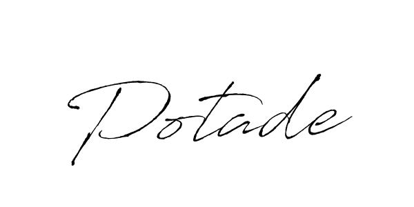 Make a beautiful signature design for name Potade. With this signature (Antro_Vectra) style, you can create a handwritten signature for free. Potade signature style 6 images and pictures png