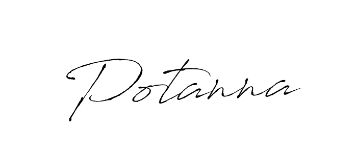 Design your own signature with our free online signature maker. With this signature software, you can create a handwritten (Antro_Vectra) signature for name Potanna. Potanna signature style 6 images and pictures png