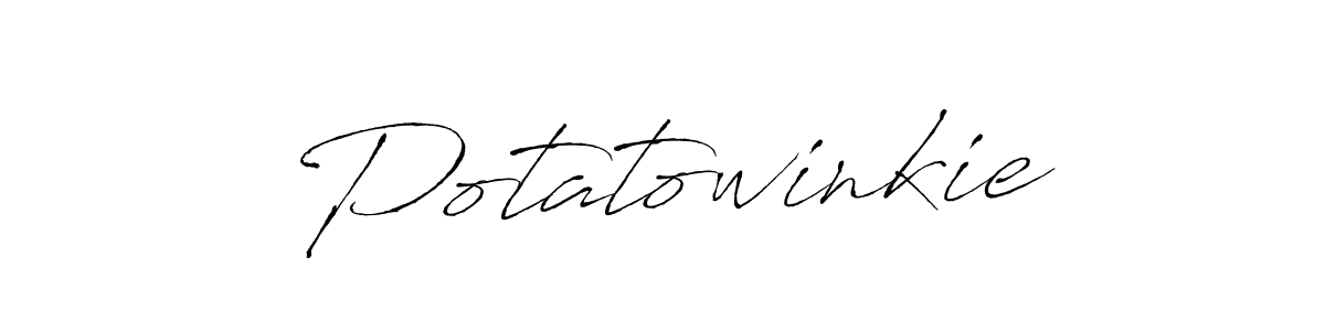 Antro_Vectra is a professional signature style that is perfect for those who want to add a touch of class to their signature. It is also a great choice for those who want to make their signature more unique. Get Potatowinkie name to fancy signature for free. Potatowinkie signature style 6 images and pictures png