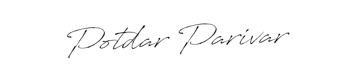 Also we have Potdar Parivar name is the best signature style. Create professional handwritten signature collection using Antro_Vectra autograph style. Potdar Parivar signature style 6 images and pictures png