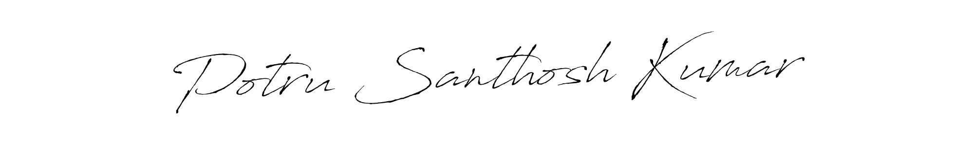 if you are searching for the best signature style for your name Potru Santhosh Kumar. so please give up your signature search. here we have designed multiple signature styles  using Antro_Vectra. Potru Santhosh Kumar signature style 6 images and pictures png