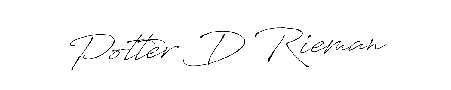 Antro_Vectra is a professional signature style that is perfect for those who want to add a touch of class to their signature. It is also a great choice for those who want to make their signature more unique. Get Potter D Rieman name to fancy signature for free. Potter D Rieman signature style 6 images and pictures png