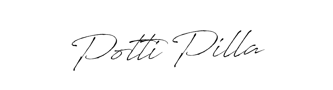 Also we have Potti Pilla name is the best signature style. Create professional handwritten signature collection using Antro_Vectra autograph style. Potti Pilla signature style 6 images and pictures png