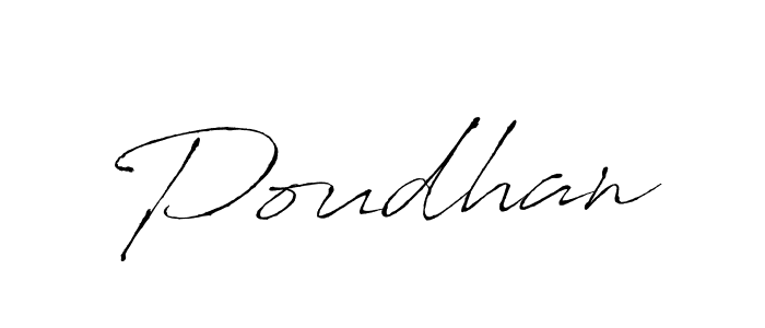 Poudhan stylish signature style. Best Handwritten Sign (Antro_Vectra) for my name. Handwritten Signature Collection Ideas for my name Poudhan. Poudhan signature style 6 images and pictures png