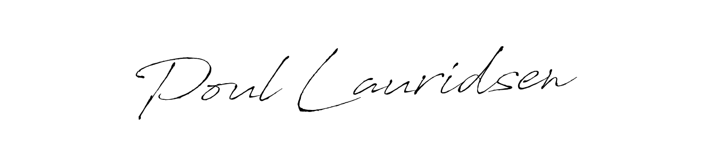 Antro_Vectra is a professional signature style that is perfect for those who want to add a touch of class to their signature. It is also a great choice for those who want to make their signature more unique. Get Poul Lauridsen name to fancy signature for free. Poul Lauridsen signature style 6 images and pictures png