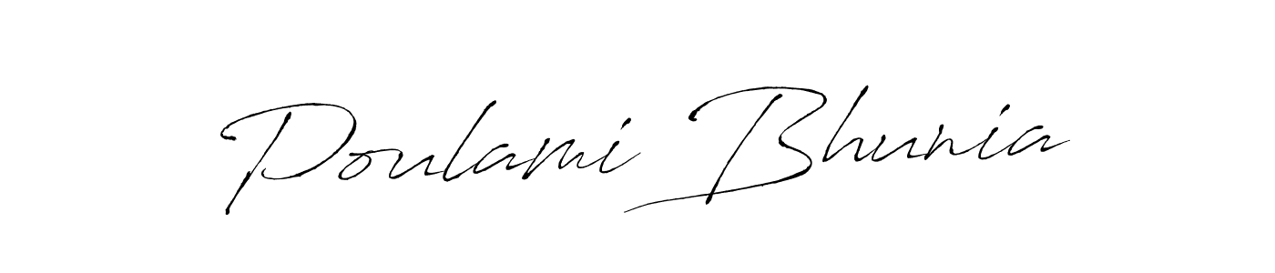 How to make Poulami Bhunia signature? Antro_Vectra is a professional autograph style. Create handwritten signature for Poulami Bhunia name. Poulami Bhunia signature style 6 images and pictures png