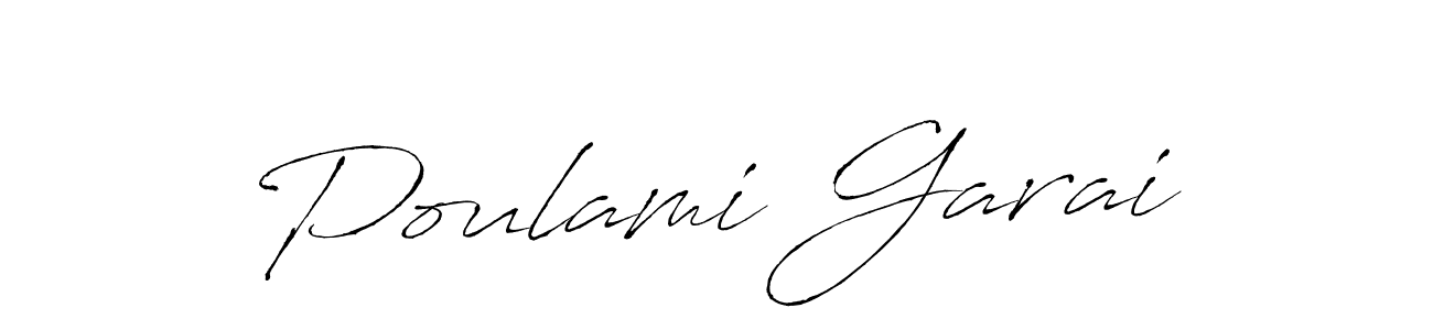 Make a beautiful signature design for name Poulami Garai. With this signature (Antro_Vectra) style, you can create a handwritten signature for free. Poulami Garai signature style 6 images and pictures png