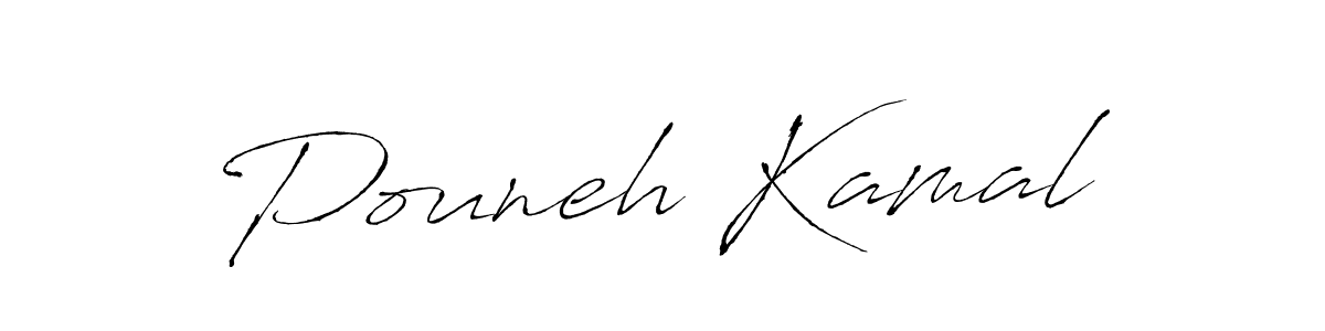 Design your own signature with our free online signature maker. With this signature software, you can create a handwritten (Antro_Vectra) signature for name Pouneh Kamal. Pouneh Kamal signature style 6 images and pictures png