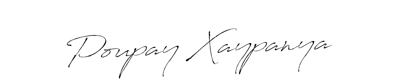 Design your own signature with our free online signature maker. With this signature software, you can create a handwritten (Antro_Vectra) signature for name Poupay Xaypanya. Poupay Xaypanya signature style 6 images and pictures png