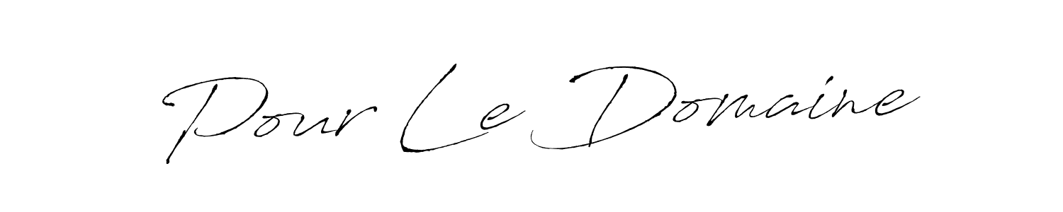 How to make Pour Le Domaine name signature. Use Antro_Vectra style for creating short signs online. This is the latest handwritten sign. Pour Le Domaine signature style 6 images and pictures png