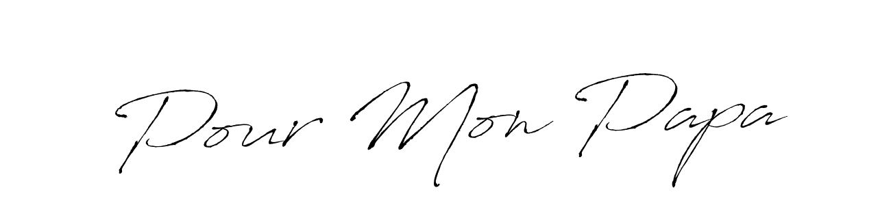 The best way (Antro_Vectra) to make a short signature is to pick only two or three words in your name. The name Pour Mon Papa include a total of six letters. For converting this name. Pour Mon Papa signature style 6 images and pictures png