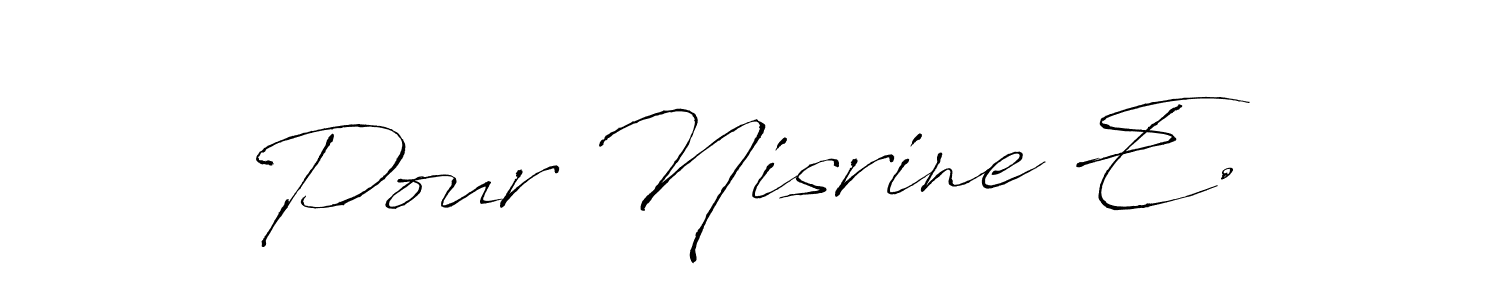 You can use this online signature creator to create a handwritten signature for the name Pour Nisrine E.. This is the best online autograph maker. Pour Nisrine E. signature style 6 images and pictures png