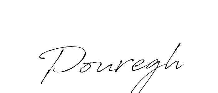 Make a beautiful signature design for name Pouregh. With this signature (Antro_Vectra) style, you can create a handwritten signature for free. Pouregh signature style 6 images and pictures png