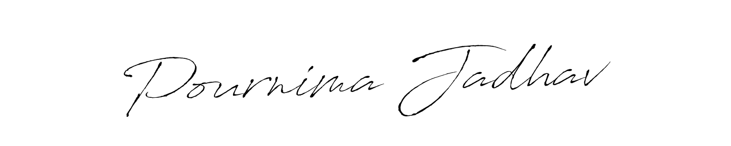 Create a beautiful signature design for name Pournima Jadhav. With this signature (Antro_Vectra) fonts, you can make a handwritten signature for free. Pournima Jadhav signature style 6 images and pictures png