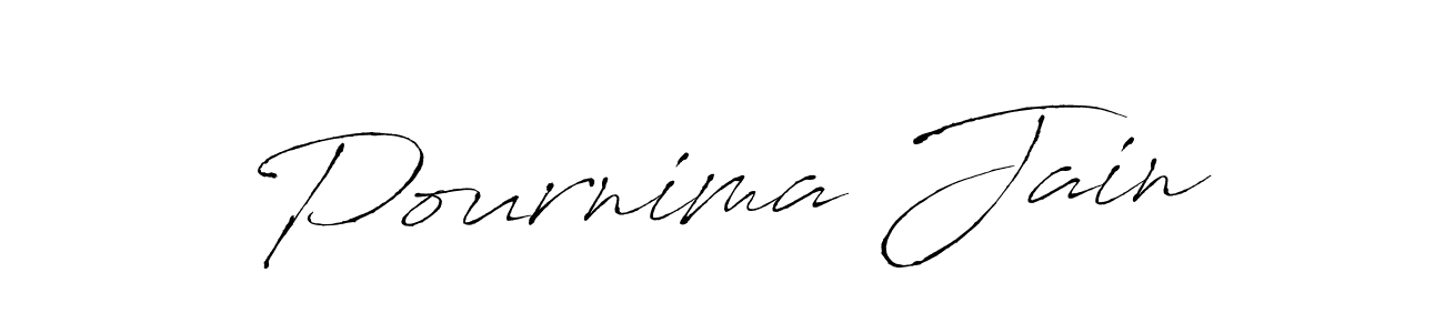Pournima Jain stylish signature style. Best Handwritten Sign (Antro_Vectra) for my name. Handwritten Signature Collection Ideas for my name Pournima Jain. Pournima Jain signature style 6 images and pictures png