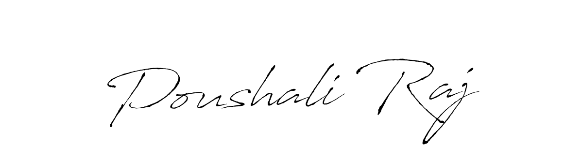 You should practise on your own different ways (Antro_Vectra) to write your name (Poushali Raj) in signature. don't let someone else do it for you. Poushali Raj signature style 6 images and pictures png