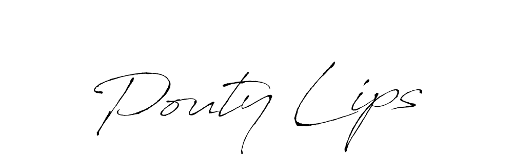 You should practise on your own different ways (Antro_Vectra) to write your name (Pouty Lips) in signature. don't let someone else do it for you. Pouty Lips signature style 6 images and pictures png