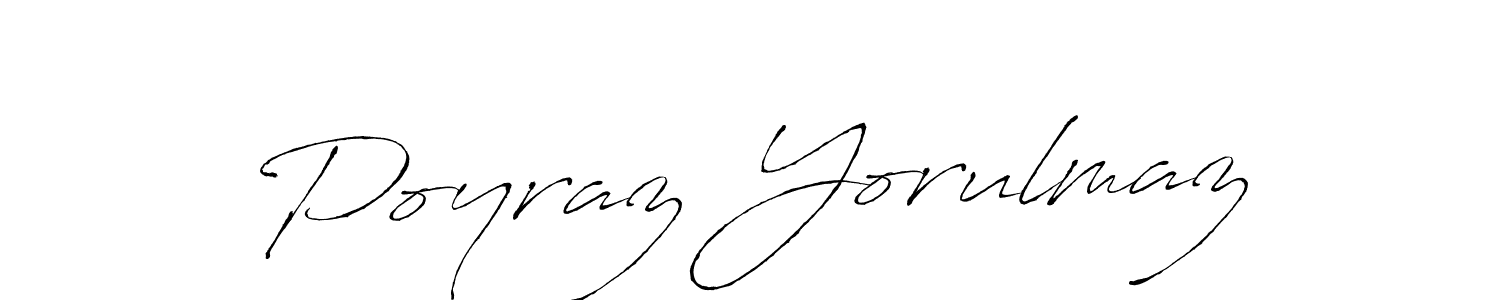 Poyraz Yorulmaz stylish signature style. Best Handwritten Sign (Antro_Vectra) for my name. Handwritten Signature Collection Ideas for my name Poyraz Yorulmaz. Poyraz Yorulmaz signature style 6 images and pictures png