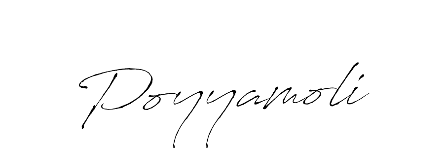 Poyyamoli stylish signature style. Best Handwritten Sign (Antro_Vectra) for my name. Handwritten Signature Collection Ideas for my name Poyyamoli. Poyyamoli signature style 6 images and pictures png