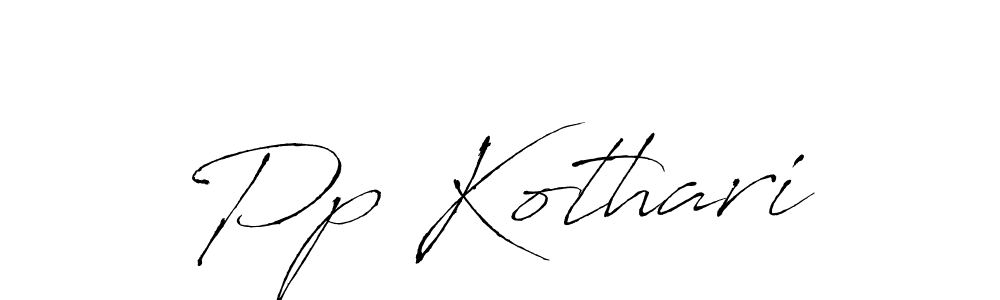 Design your own signature with our free online signature maker. With this signature software, you can create a handwritten (Antro_Vectra) signature for name Pp Kothari. Pp Kothari signature style 6 images and pictures png