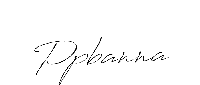 Make a beautiful signature design for name Ppbanna. With this signature (Antro_Vectra) style, you can create a handwritten signature for free. Ppbanna signature style 6 images and pictures png