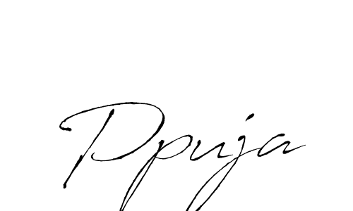 How to make Ppuja signature? Antro_Vectra is a professional autograph style. Create handwritten signature for Ppuja name. Ppuja signature style 6 images and pictures png