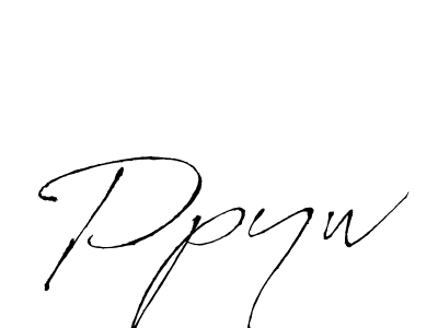 Ppyw stylish signature style. Best Handwritten Sign (Antro_Vectra) for my name. Handwritten Signature Collection Ideas for my name Ppyw. Ppyw signature style 6 images and pictures png