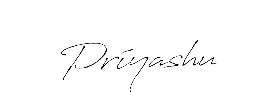 Make a beautiful signature design for name Príyashu. With this signature (Antro_Vectra) style, you can create a handwritten signature for free. Príyashu signature style 6 images and pictures png