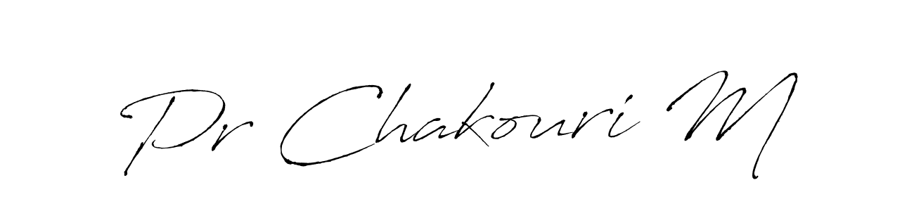 Pr Chakouri M stylish signature style. Best Handwritten Sign (Antro_Vectra) for my name. Handwritten Signature Collection Ideas for my name Pr Chakouri M. Pr Chakouri M signature style 6 images and pictures png