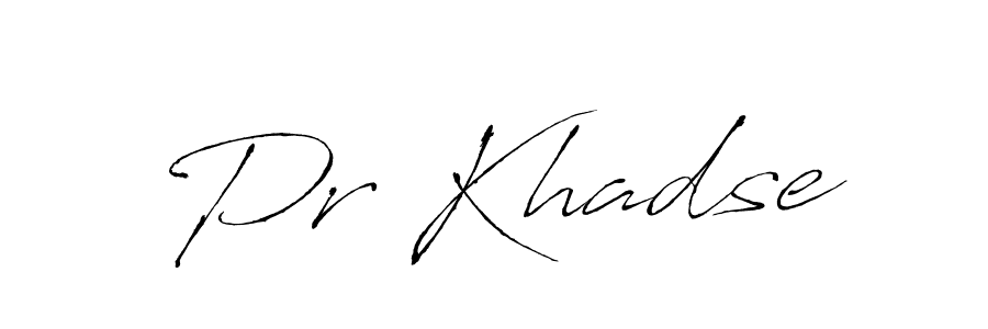You should practise on your own different ways (Antro_Vectra) to write your name (Pr Khadse) in signature. don't let someone else do it for you. Pr Khadse signature style 6 images and pictures png