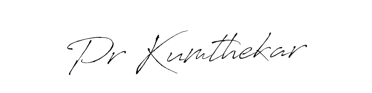 Design your own signature with our free online signature maker. With this signature software, you can create a handwritten (Antro_Vectra) signature for name Pr Kumthekar. Pr Kumthekar signature style 6 images and pictures png