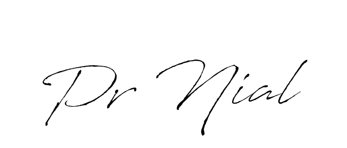 How to make Pr Nial name signature. Use Antro_Vectra style for creating short signs online. This is the latest handwritten sign. Pr Nial signature style 6 images and pictures png