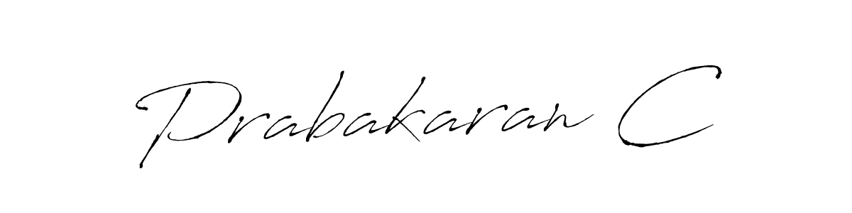 Prabakaran C stylish signature style. Best Handwritten Sign (Antro_Vectra) for my name. Handwritten Signature Collection Ideas for my name Prabakaran C. Prabakaran C signature style 6 images and pictures png