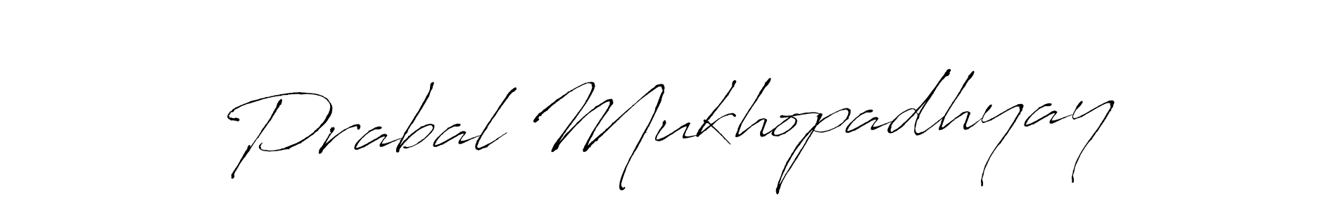 How to make Prabal Mukhopadhyay name signature. Use Antro_Vectra style for creating short signs online. This is the latest handwritten sign. Prabal Mukhopadhyay signature style 6 images and pictures png