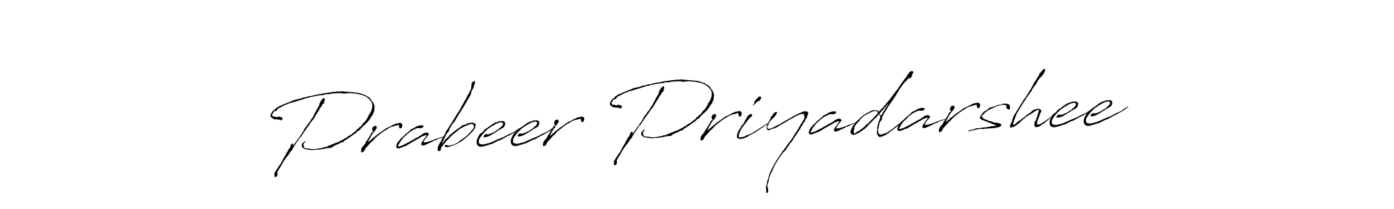 Create a beautiful signature design for name Prabeer Priyadarshee. With this signature (Antro_Vectra) fonts, you can make a handwritten signature for free. Prabeer Priyadarshee signature style 6 images and pictures png