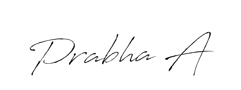 How to make Prabha A name signature. Use Antro_Vectra style for creating short signs online. This is the latest handwritten sign. Prabha A signature style 6 images and pictures png