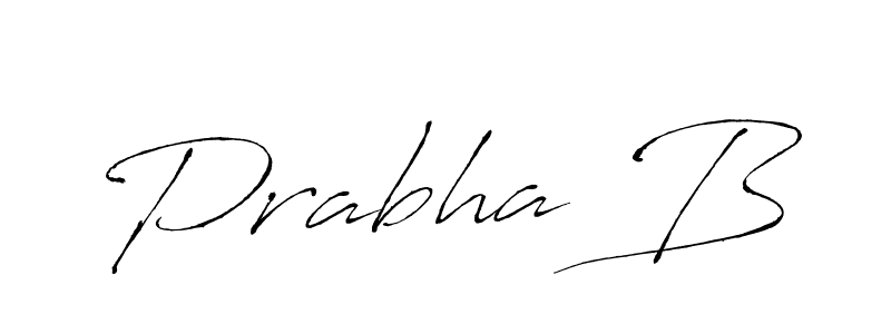 How to make Prabha B signature? Antro_Vectra is a professional autograph style. Create handwritten signature for Prabha B name. Prabha B signature style 6 images and pictures png