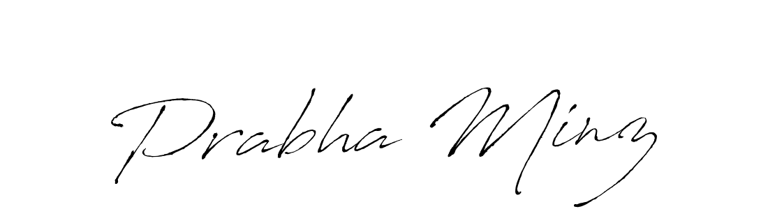You should practise on your own different ways (Antro_Vectra) to write your name (Prabha Minz) in signature. don't let someone else do it for you. Prabha Minz signature style 6 images and pictures png