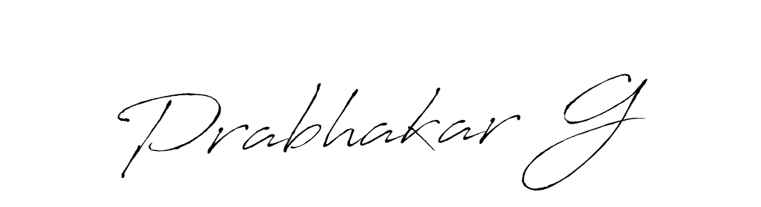 Create a beautiful signature design for name Prabhakar G. With this signature (Antro_Vectra) fonts, you can make a handwritten signature for free. Prabhakar G signature style 6 images and pictures png