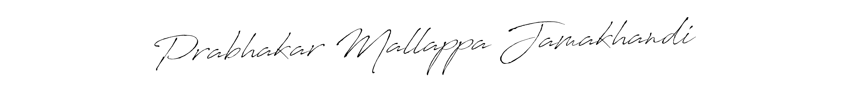 How to make Prabhakar Mallappa Jamakhandi name signature. Use Antro_Vectra style for creating short signs online. This is the latest handwritten sign. Prabhakar Mallappa Jamakhandi signature style 6 images and pictures png