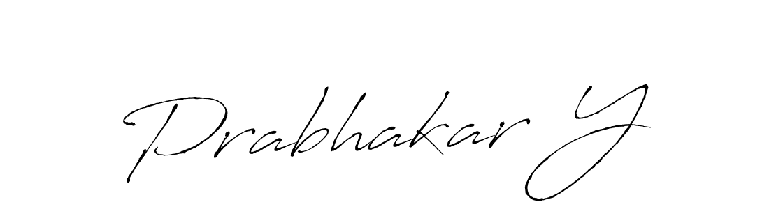 It looks lik you need a new signature style for name Prabhakar Y. Design unique handwritten (Antro_Vectra) signature with our free signature maker in just a few clicks. Prabhakar Y signature style 6 images and pictures png