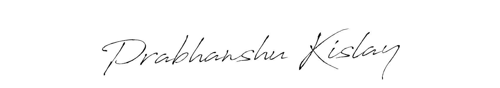 How to make Prabhanshu Kislay name signature. Use Antro_Vectra style for creating short signs online. This is the latest handwritten sign. Prabhanshu Kislay signature style 6 images and pictures png