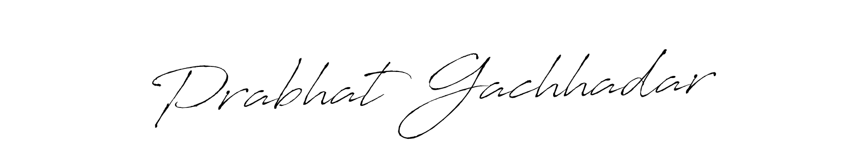 How to make Prabhat Gachhadar name signature. Use Antro_Vectra style for creating short signs online. This is the latest handwritten sign. Prabhat Gachhadar signature style 6 images and pictures png